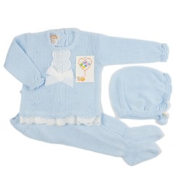 CONJUNTO BEBE PUNTO 3/PIEZAS