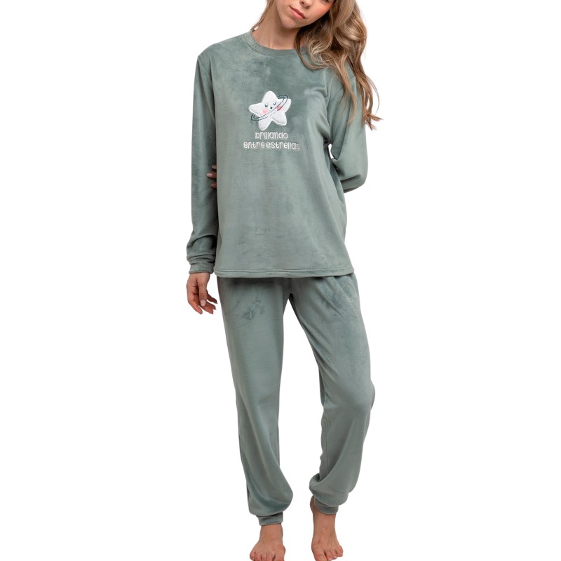 PIJAMA MUJER MICRO-VELUR