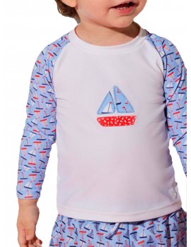 Camiseta Baño Ysabel Mora Bebé Barcos Manga Larga