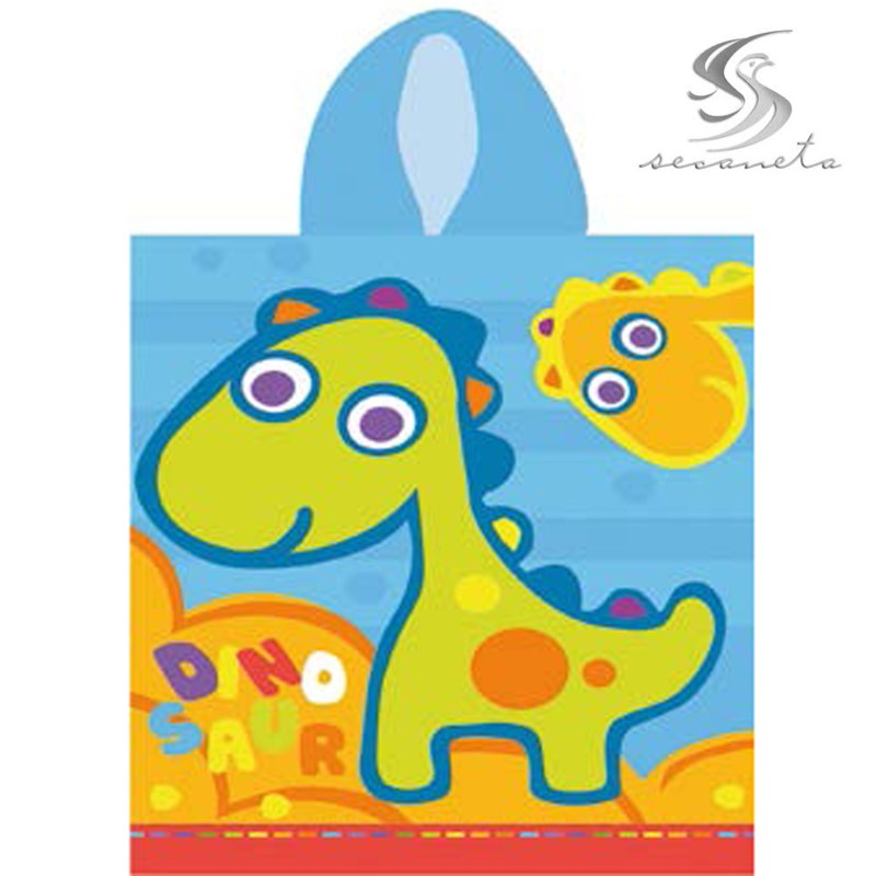 PONCHO PLAYA DINOS 60X120